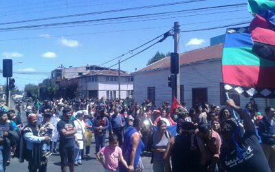 (Comunicado + Audio) Masiva Marcha  en Repudio al Terrorismo Estatal en Contra del Pueblo Mapuche