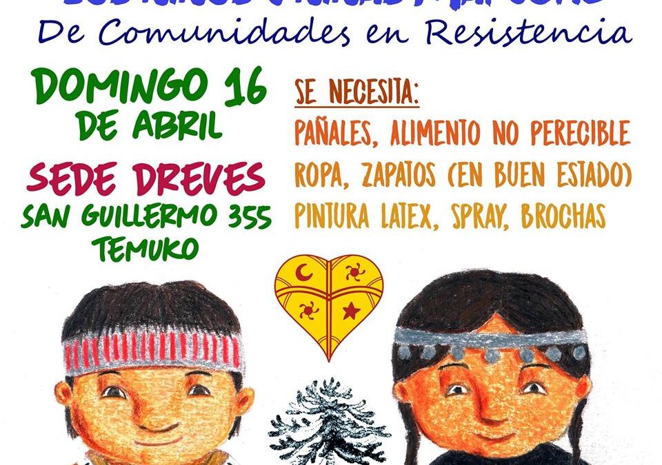 Lanzan campaña solidaria por los niñxs de comunidades mapuche en resistencia