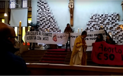 (Video) #MisoParaTodas – Colectividad feminista realizó intervención en catedral de Temuco y Feria Pinto por lanzamiento de campaña.
