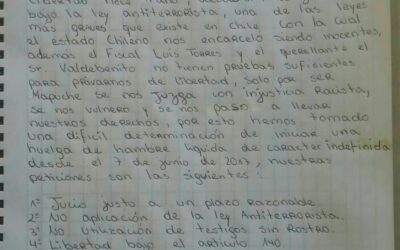 COMUNICADO DE LOS PRISIONEROS POLITICOS MAPUCHE/CASO IGLESIA A UN AÑO DE CARCEL SIN AVANCES EN LA INVESTIGACIÓN