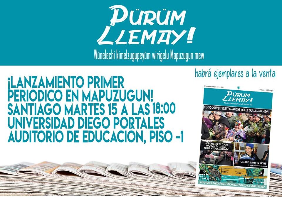 Lanzamiento Pürüm Llemay: primer periódico en mapuzugun