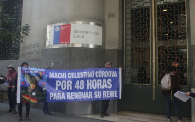 Santiago: Intervención en Minsal por la salida al rewe del Machi Celestino Córdova.