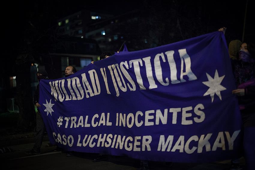 Concepción marcha por la libertad de hermanos Tralcal y la nulidad del caso Luchsinger-Mackay
