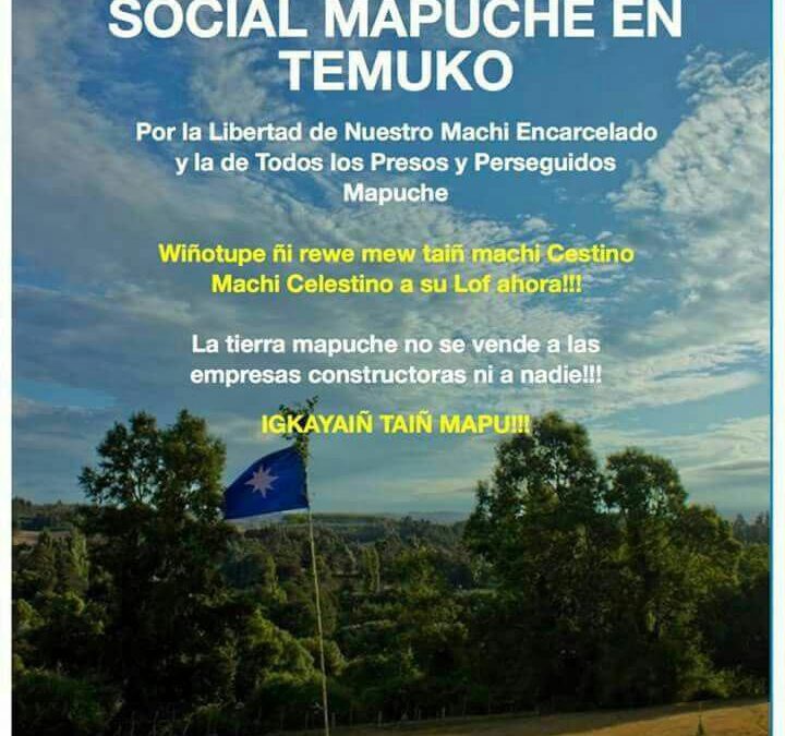 Convocan a movilización social y multiterritorial mapuche en Temuko.
