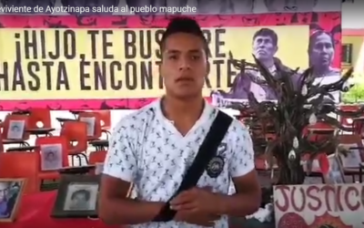 [Video] Sobreviviente de Ayotzinapa envía saludo a la lucha del pueblo mapuche.