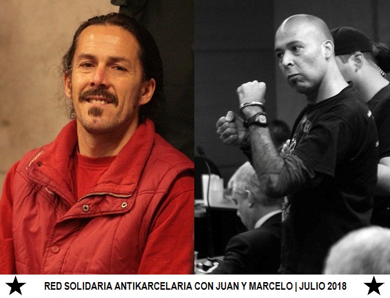 Santiago, Chile: 1º Comunicado público de la “Red Solidaria Antikarcelaria con Juan y Marcelo”