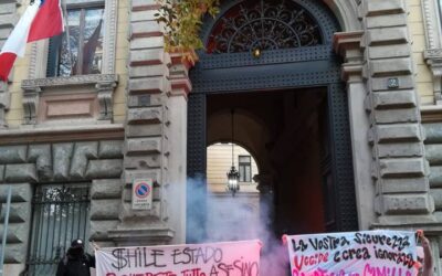 [Milán] Protestan en consulado chileno por asesinato de Camilo Catrillanca