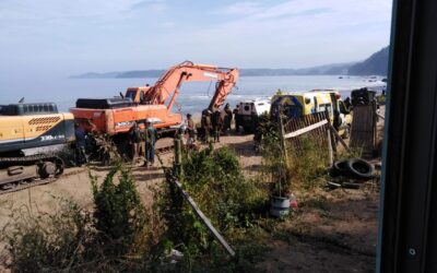 Municipalidad de Tomé concreta desalojo de viviendas en la caleta «Los Tres Pinos».