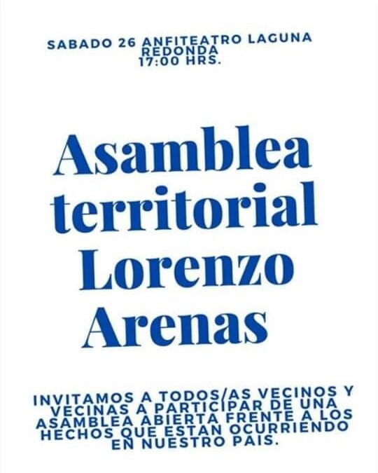 Convocan a asamblea territorial en Barrio Lorenzo Arenas de Concepción