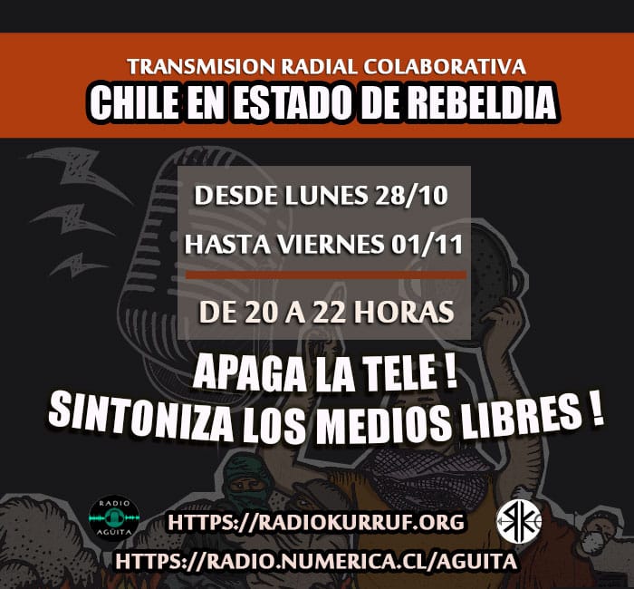 Sigue la transmisión radial colaborativa «Chile en estado de rebeldía»