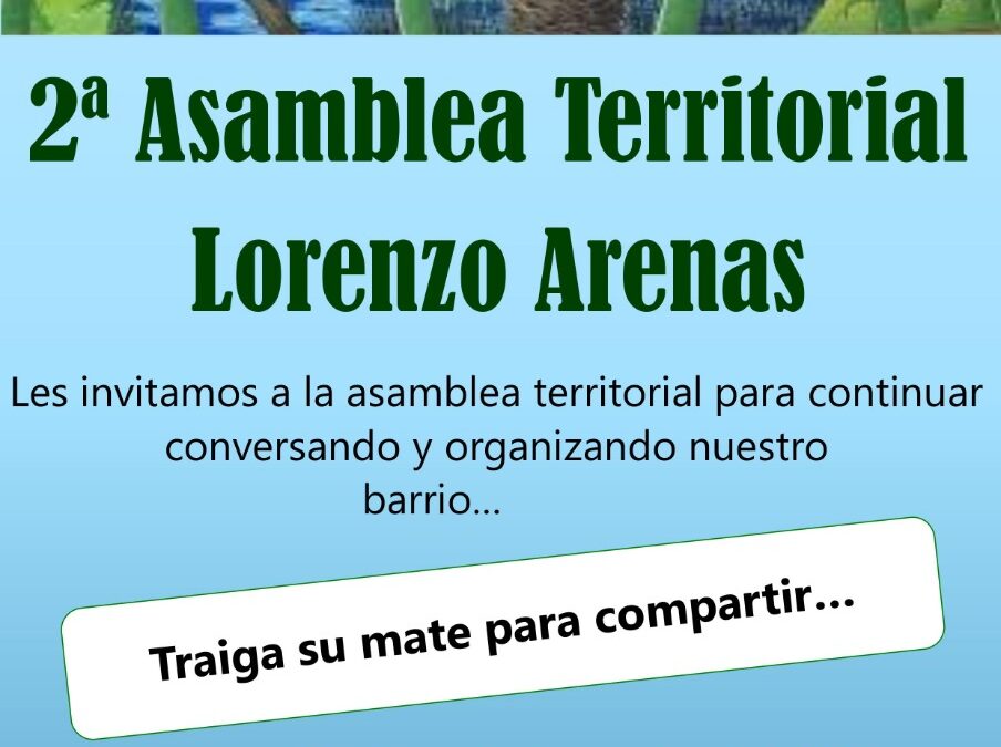Convocan a 2da asamblea territorial en barrio Lorenzo Arenas de Concepción