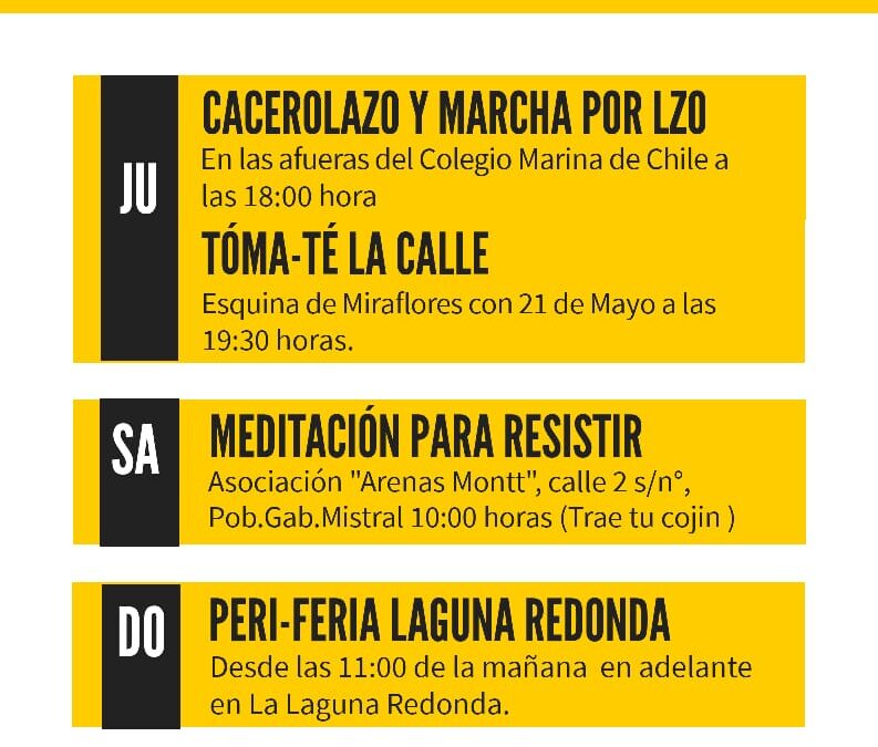 [Concepción] Del 2 al 8 de dic.: semana de actividades de Asamblea Lorenzo Arenas