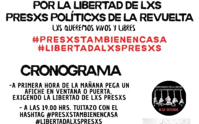 [Comunicado] Campaña por la libertad de lxs presxs politicxs de la revuelta #PresxsTambiénEnCasa
