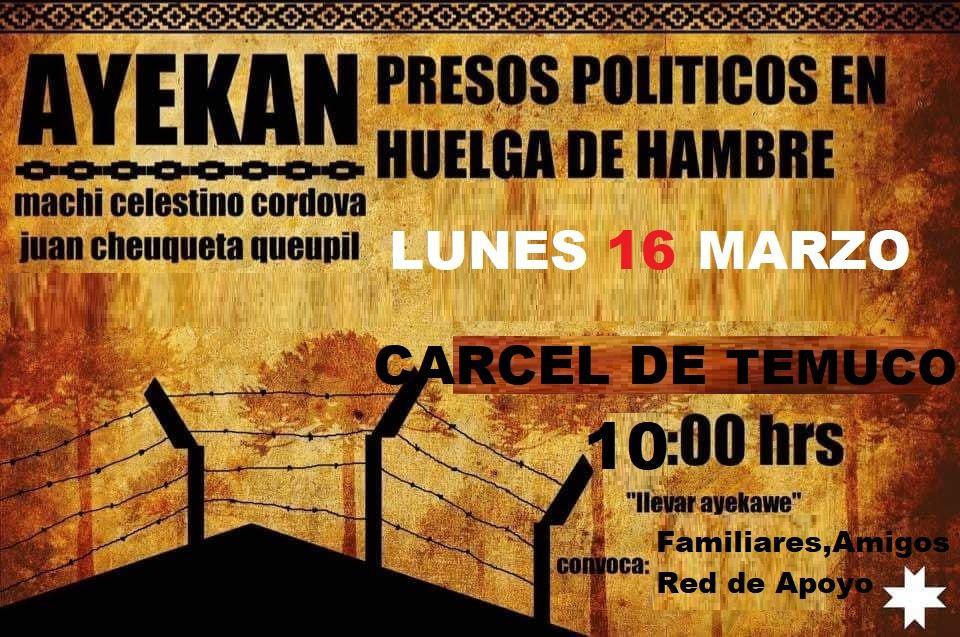 [Audio] Comunicado situación PPM en huelga de hambre a 17 días – Llamado a movilizaciones