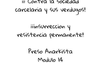Carta de un anarquista preso en el Modulo 14 de Santiago 1