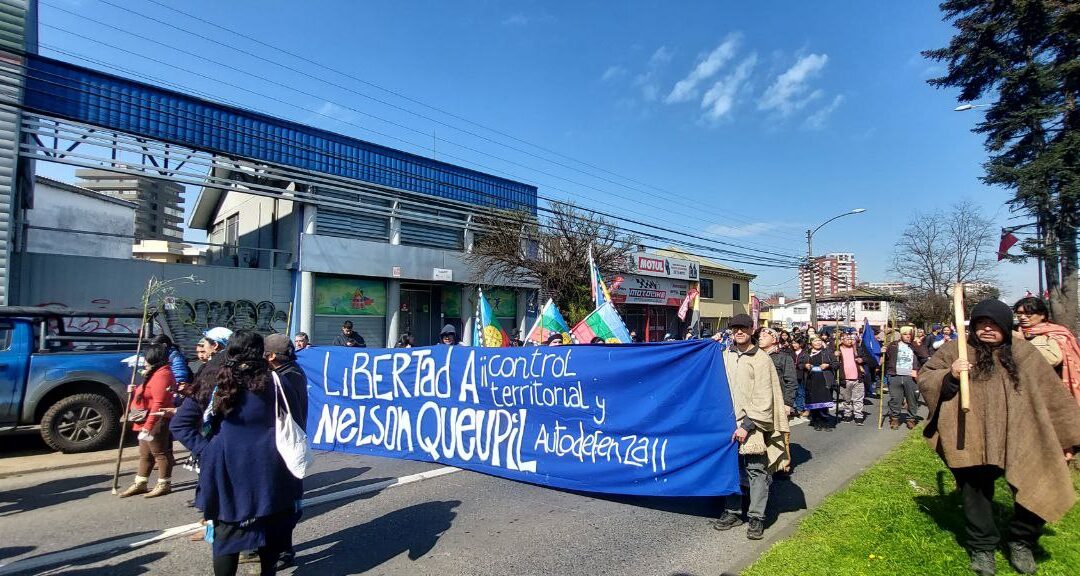 Temuco. Comunidades mapuche realizan marcha contra la ley de usurpación y en apoyo a los presos políticos mapuche