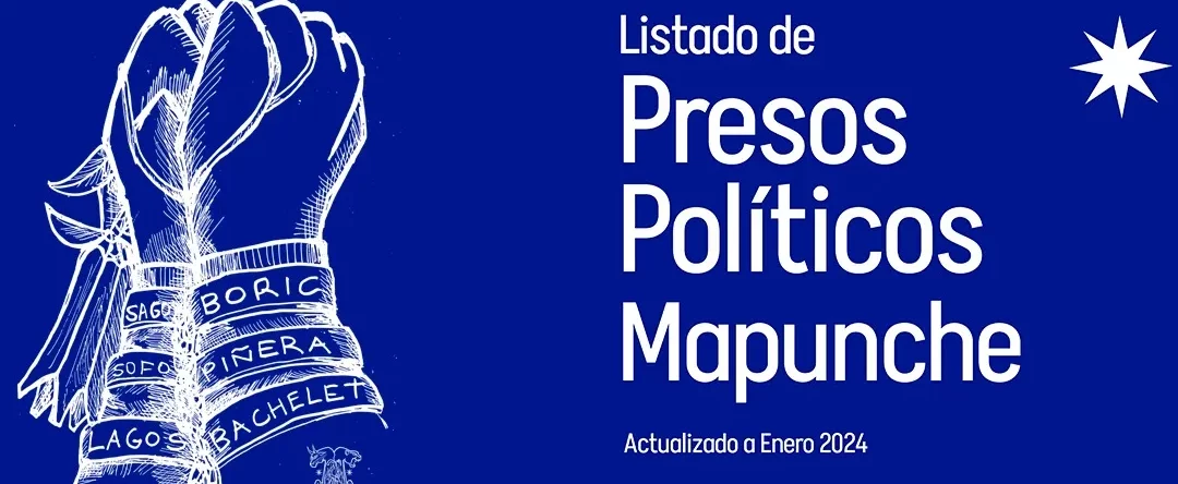 Lista de Presos Políticos Mapuche, enero 2024