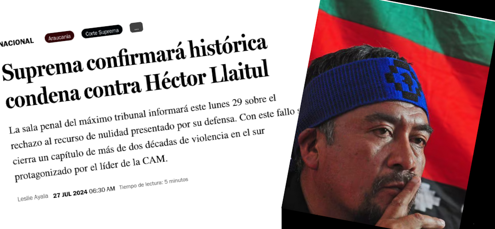 Corte Suprema filtra a La Tercera resultado de fallo ante recurso de nulidad presentado por defensa de Héctor Llaitul