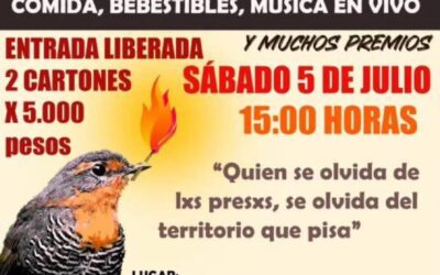 Bingo en solidaridad con los prisioneros políticos Guillermo Camus y Felipe Ríos en Concepción