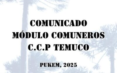 Comunicado Módulo Comuneros C.C.P. Temuco en apoyo a José Arzola Millalen