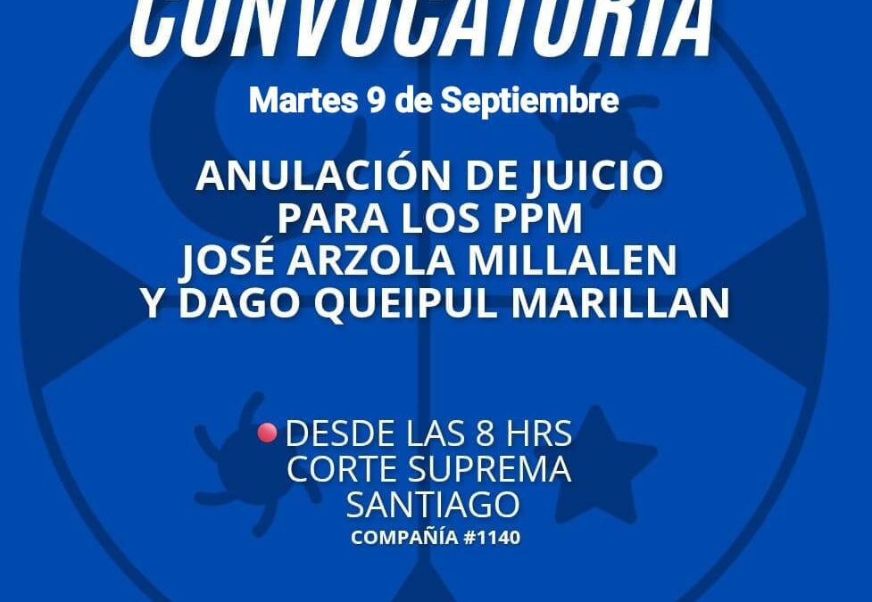 Presos políticos Mapuche en huelga de hambre exigen anulación de juicio en la Corte Suprema