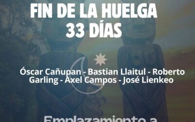 Fin de huelga de hambre líquida de los Presos Políticos Mapuche del caso Quilleco