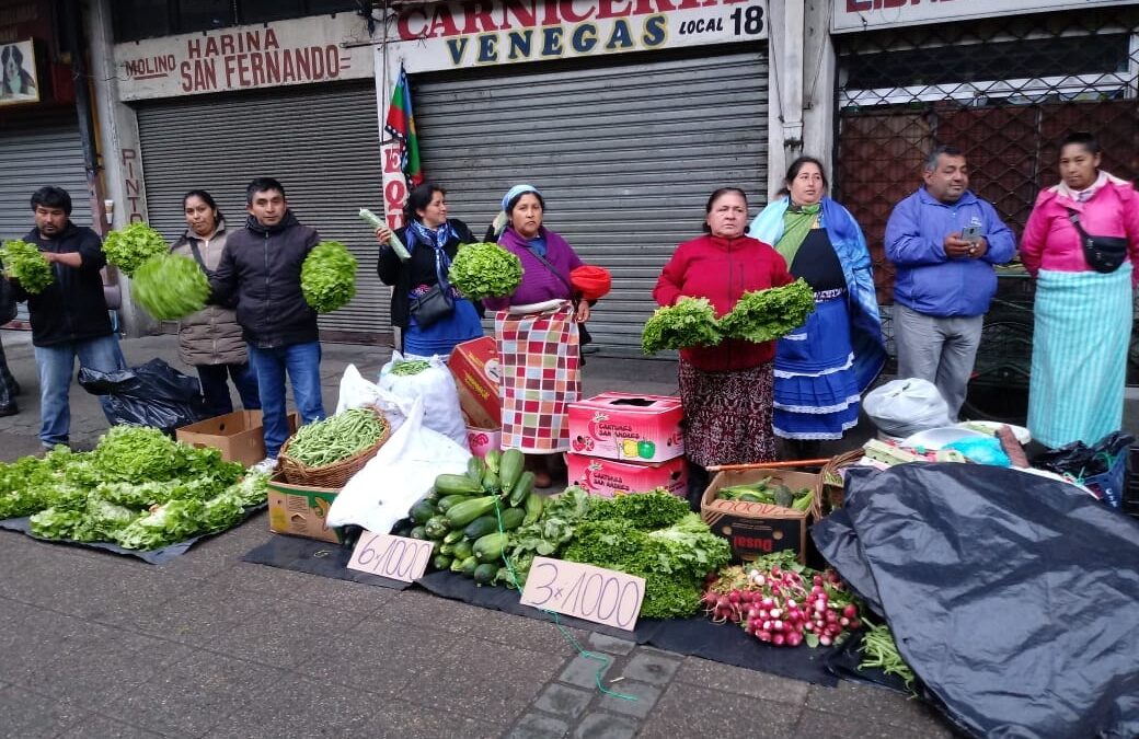 Agrupación de hortaliceras y productoras Mapuche del centro de Temuco se manifiestan ante la decisión unilateral del municipio de cerrar el paseo Bulnes