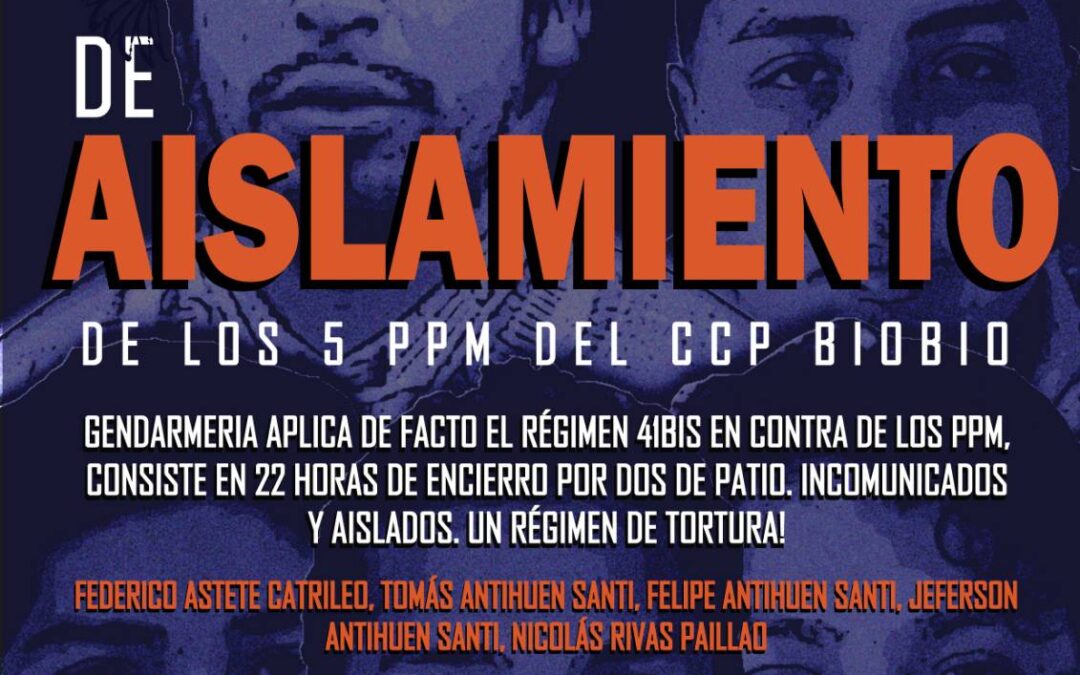 Presos Políticos Mapuche del CCP Bío-bío en huelga de hambre logran salir del régimen de aislamiemto