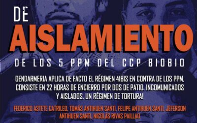 Presos Políticos Mapuche del CCP Bío-bío en huelga de hambre logran salir del régimen de aislamiemto