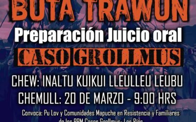 Convocatoria a Buta Trawün por la Preparación de Juicio Oral del Caso Grollmus, Inaltu Kuikui Lleulleu Leubu