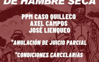 Dos de los presos políticos Mapuche del caso Quilleco inician huelga de hambre seca