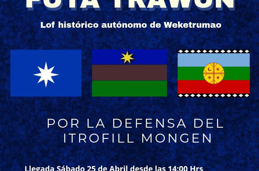 Se realizará füta trawün en el Lof autónomo Weketrumao, Quellón