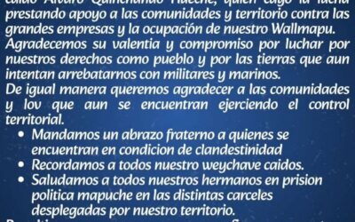 Comunicado de los presos políticos mapuche recluidos en el CP Biobío