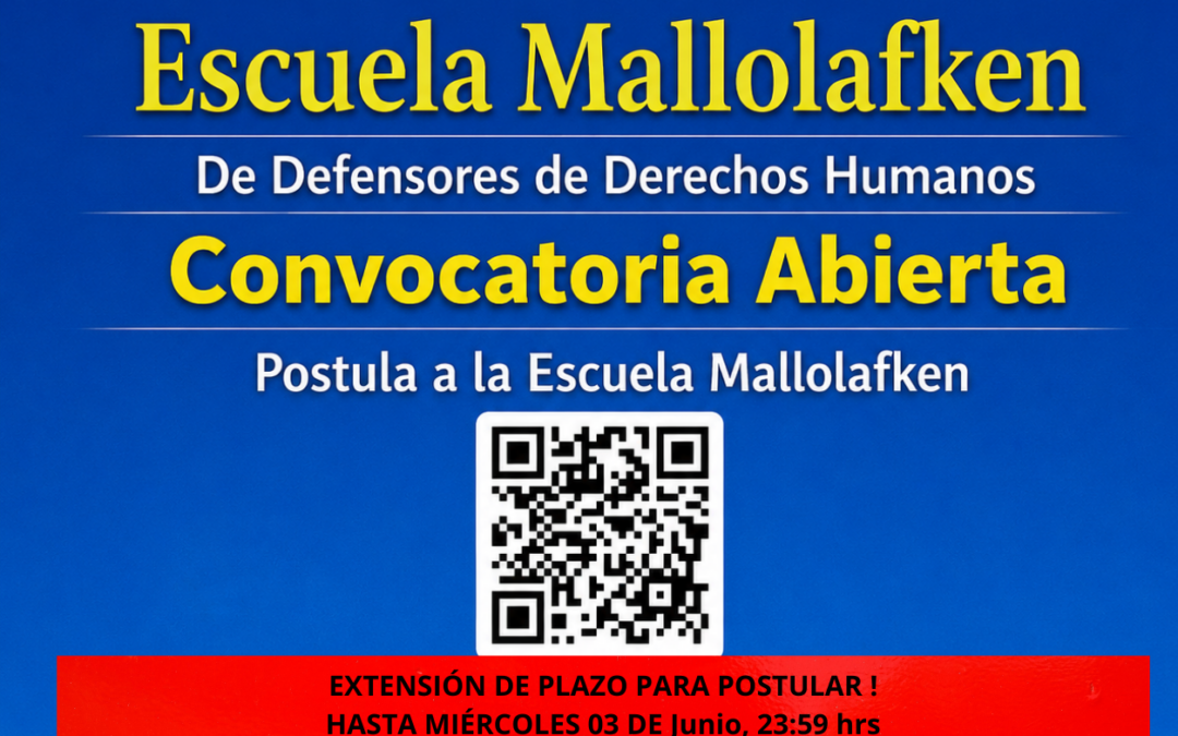 Últimos días para inscribirse en la Escuela Mallolafken de defensores de Derechos Humanos