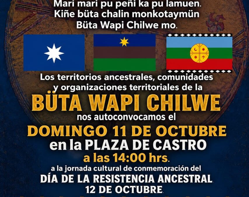 Convocan a Jornada Cultural Mapuche Williche en Chiloé en conmemoración del Día de la Resistencia Ancestral